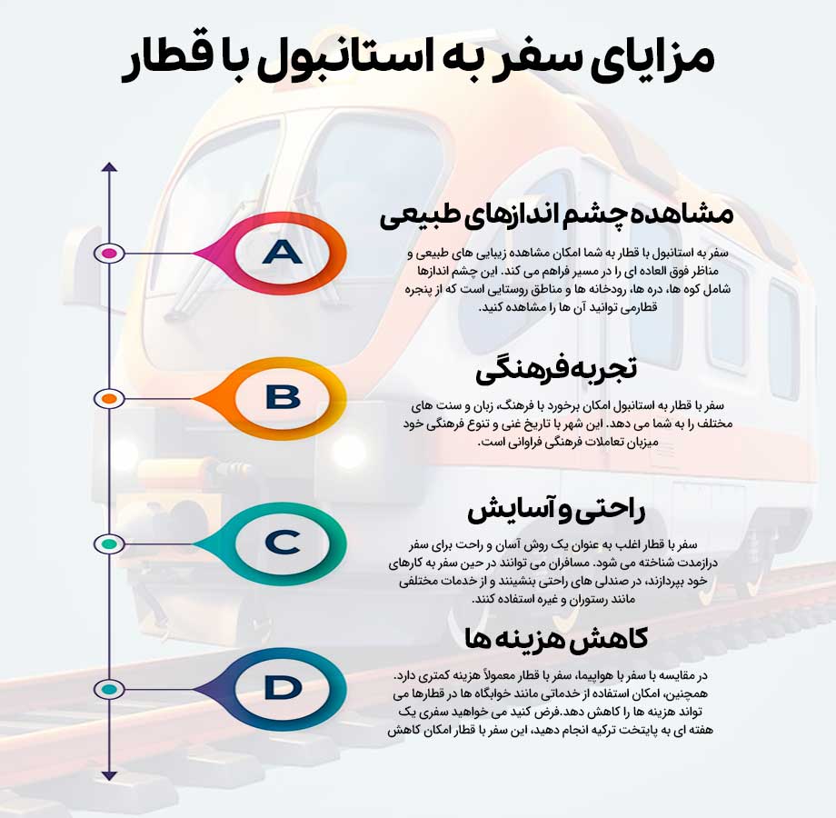 مزایای سفر به استانبول با قطار