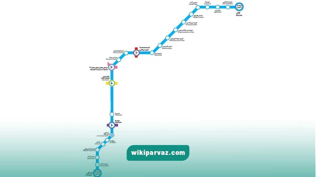 ایستگاه های خط 3 مترو تهران